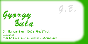 gyorgy bula business card